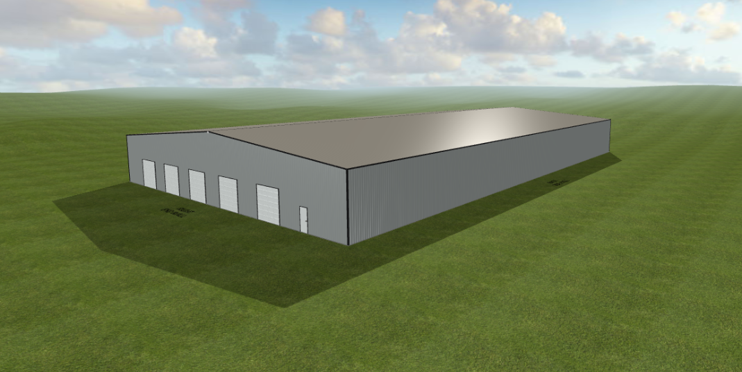 3D Builder steel building design example 3