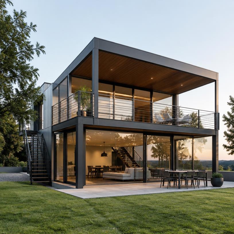 Modern two-storey steel-framed home